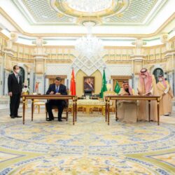 ولي العهد يستقبل الرئيس الصيني ويعقدان جلسة مباحثات رسمية ويشهدان مراسم تبادل عدد من الاتفاقيات