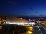 الاسكندرية :مكتبة الإسكندرية تحتفل باقتتتاح قناة السويس الجديدة ببسط علم مصر بطول مائة متر على المكتبة