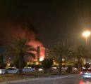 عاجل : الرياض : حريق ضخم في مدينة الملك فهد الطبية بالرياض