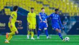 شاهد.. النصر يثير الجدل ويغير لون شعار الهلال قبل الديربي