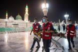 “الاسعاف” يباشر حالة ولادة في ساحات المسجد النبوي