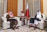 سمو أمير دولة قطر يستقبل سمو وزير الخارجية الذي سلمه دعوة من خادم الحرمين الشريفين لزيارة المملكة