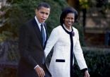 أوباما وزوجته يتوجهان إلى لوس انجلوس بطائرتين منفصلتين