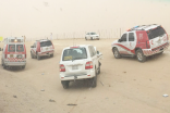تصادم 13 سيارة على طريق الرياض الدمام أدى لإصابة 8 أشخاص