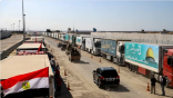 من معبر رفح.. “20” شاحنة جديدة تعبر اليوم نحو غزة