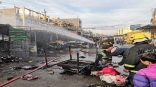اندلاع حريق كبير داخل سوق وسط بغداد