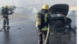 الدفاع المدني بالرياض يخمد حريقًا في مركبة على طريق الملك فهد