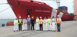#الدمام : خدمات الموانئ العالمية تستقبل أول سفينة لخدمة الشحن البحري “X-Press Feeders”