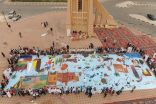 500 طالب بالشرقية يضعون بصماتهم على لوحة «هويّة الأرض» اليابانية السعودية‏