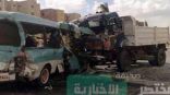 مصرع وإصابة 20شخصاً  في حادث تصادم 6سيارات بطريق الفيوم بني سويف